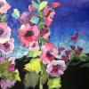 Hollyhocks
15x15 mixed media on panel